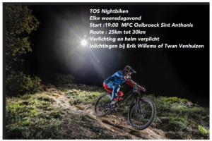 Woensdagavond MTB-Nightbiken