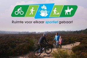 "Ruimte voor elkaar, sportief gebaar."